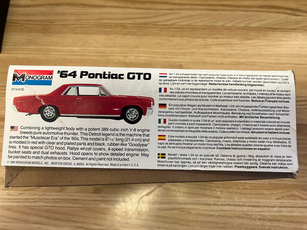 '64 Pontiac GTO 1/24th Scale