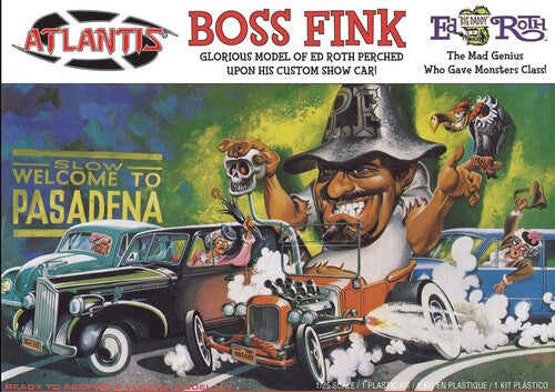 Boss Fink- Glorious Model of Ed Roth Perched Upon His Custom Show Car