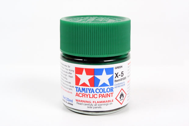 Tamiya Acrylic Paint 1/3oz. Green X-5