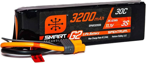 11.1V 3200mAh 3S 30C Smart G2 LiPo Battery: IC3