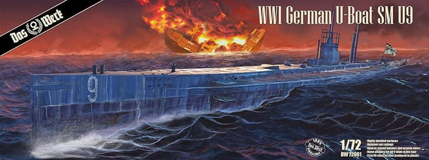 WWI German U-Boat SM U-9 - 1/72 Scale