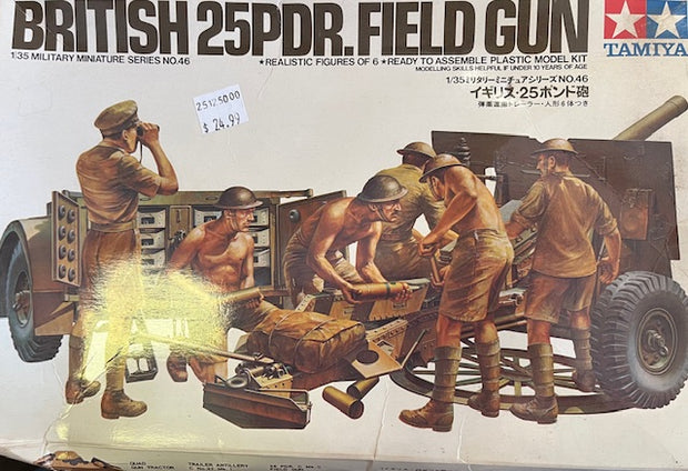 British 25 PDR. Field Gun- 1/35 scale