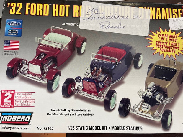 ´32 Ford Hot Rod Voiture Dynamisée- 1/25 scale (No decals)