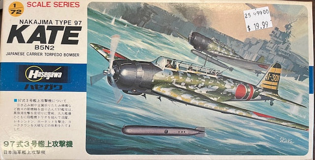Nakajima Type 97 Kate B5N2 Japanese Carrier Torpedo Bomber- 1/72 scale