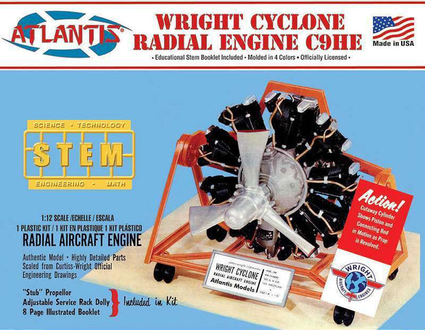 Wright Cyclone 9 Radial Engine STEM