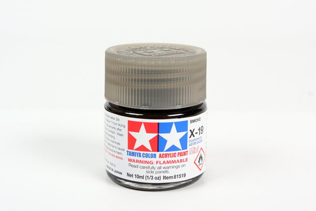 Tamiya Acrylic Paint 1/3oz. Smoke X19