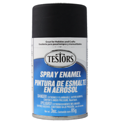 Testors 3oz Spray Enamel Flat Black