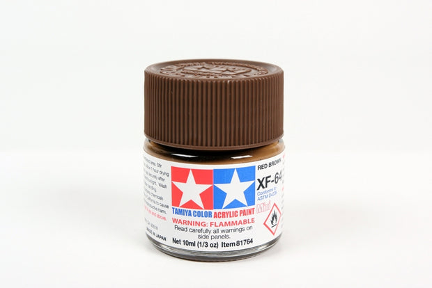 Tamiya Acrylic Paint 1/3oz. Red Brown XF64