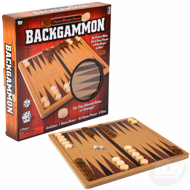 10" Wooden Backgammon