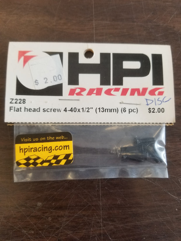Flat Head Screw 4-40x1/2" (13mm) (6pcs)