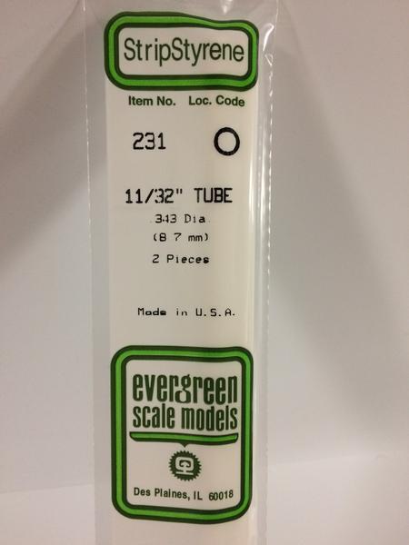 Strip Styrene 11/32" Tube