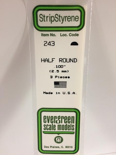 Strip Styrene Half Round