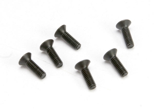 Screws, 2.5x8mm countersunk machine (hex drive) (6)