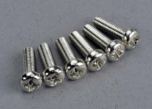 Screws, 3x10mm roundhead machine (6)