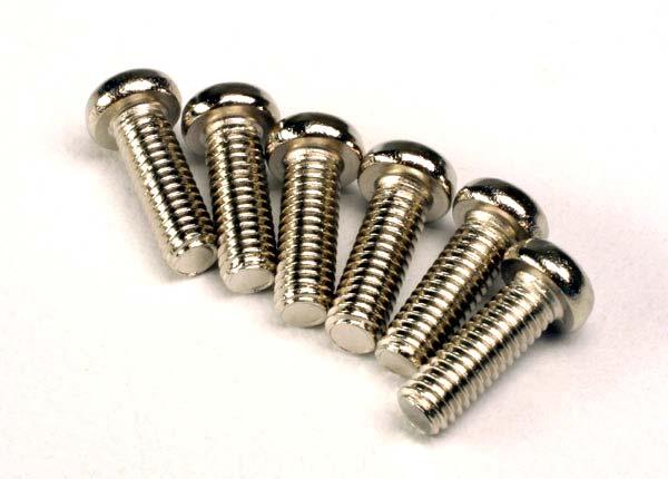 Screws, 2.6x8mm roundhead machine (6)