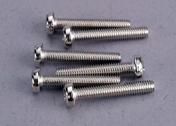 Screws, 3x18mm roundhead machine (6)