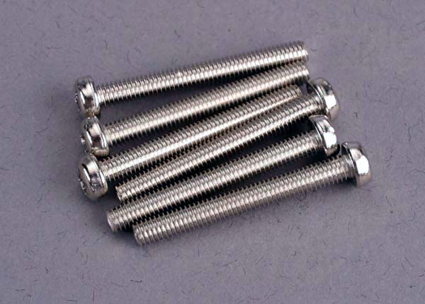 Screws, 3x25mm roundhead machine (6)