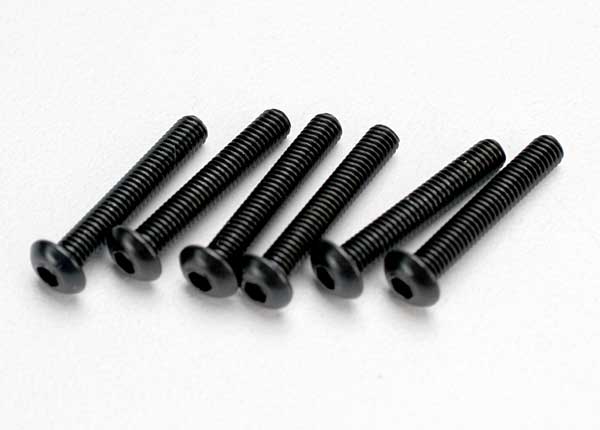 Screws, 3x18mm button-head machine (hex drive) (6)