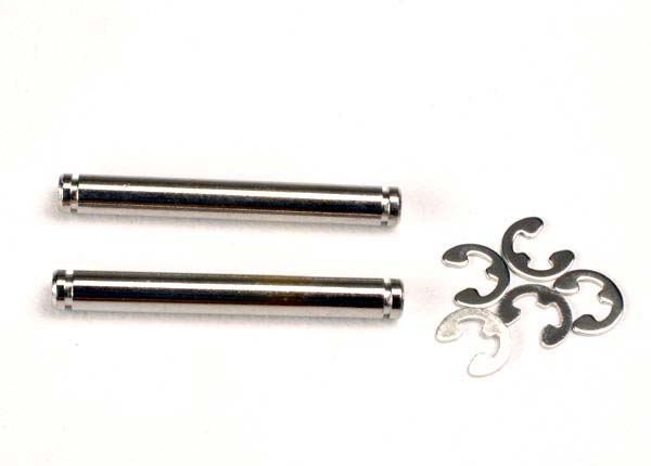 Suspension pins, 26mm (kingpins) (2)/ E-clips (4)