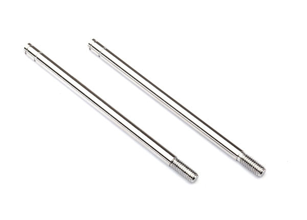 Shock shafts, steel, chrome finish (xx-long) (2)