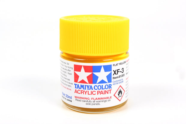 Tamiya Acrylic Paint 23ml Flat Yellow XF-3