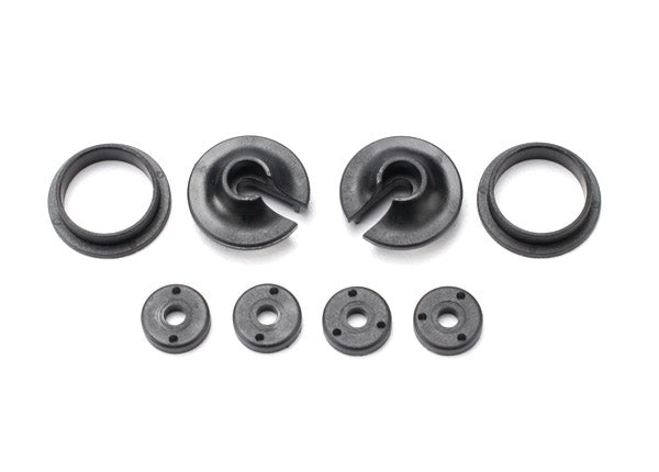 Spring retainers, upper & lower (2)/ piston head set (2-hole (2)/ 3-hole (2))