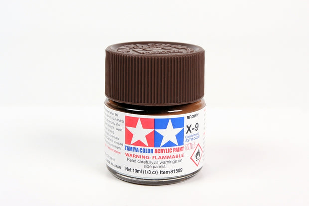 Tamiya Acrylic Paint 1/3oz. Brown X9