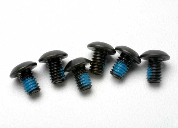 Screws, 4x6mm button-head machine (hex drive) (with threadlock) (6)