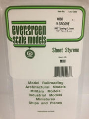 Styrene Sheet V-Groove .060" 1.5mm