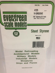 Styrene Sheet V-Groove .125" (3.2mm)