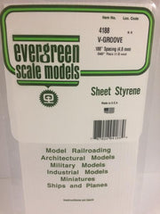 Styrene Sheet V-Groove .188" 4.8mm