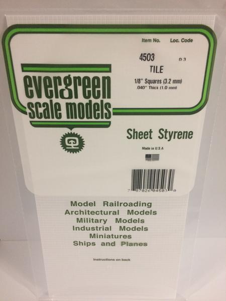 Styrene Sheet Tile 1/8"