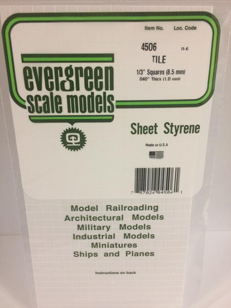 Styrene Sheet Tile 1/3"