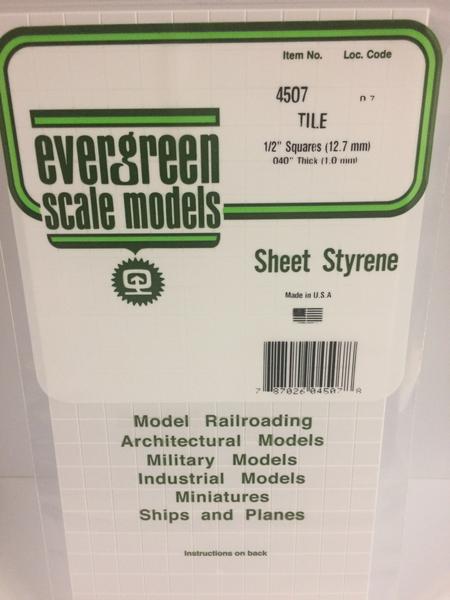 Styrene Sheet Tile 1/2"