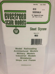 Styrene Sheet Sidewalk 1/4"