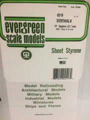 Styrene Sheet Sidewalk 1/2"