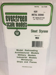 Styrene Sheet Metal Siding .125 Spacing