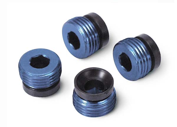 Aluminum Caps Pivot Ball Blue (4)