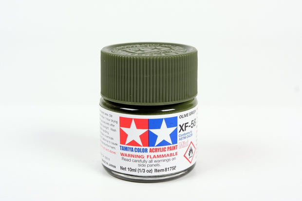 Tamiya Acrylic Paint 1/3oz. Olive Green XF58