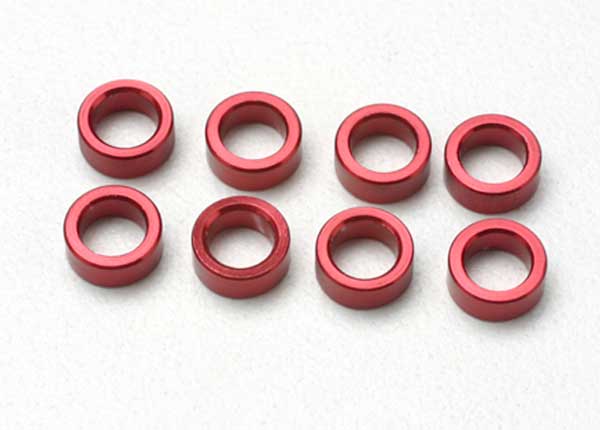 Spacer Pushrod Aluminum Red (8)