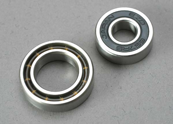 Ball bearings, 7x17x5mm (1)/ 12x21x5mm (1) (TRX® 3.3, 2.5R, 2.5 engine bearings)