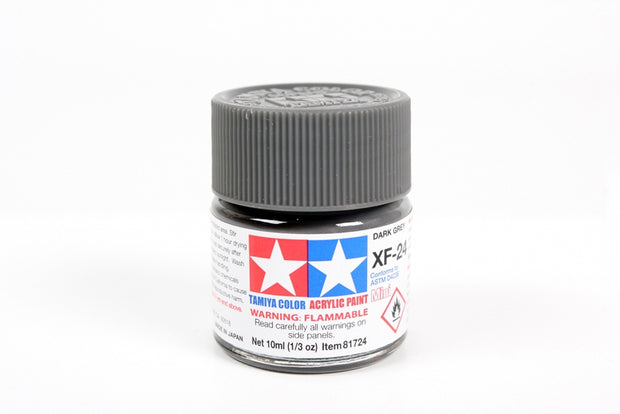 Tamiya Acrylic Paint 1/3oz. Dark Grey XF24