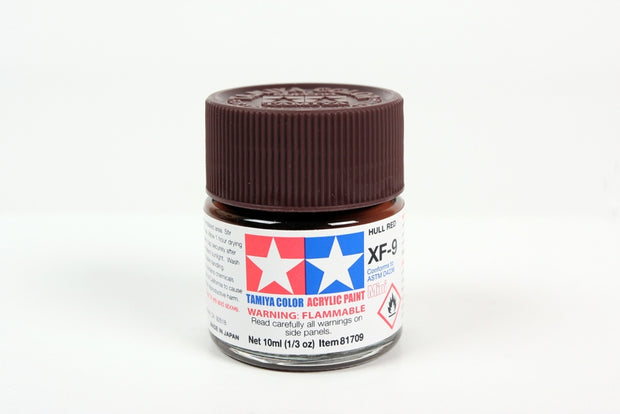 Tamiya Acrylic Paint 1/3oz. Hull Red XF9