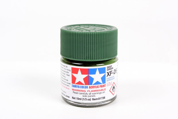 Tamiya Acrylic Paint 1/3oz. Deep Green XF26