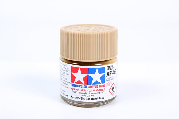 Tamiya Acrylic Paint 1/3oz. Desert Yellow XF59