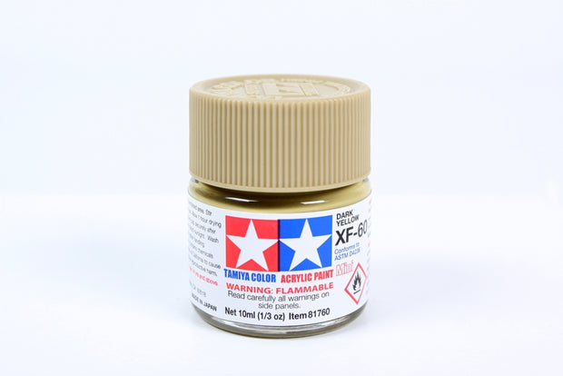 Tamiya Acrylic Paint 1/3oz. Dark Yellow XF60