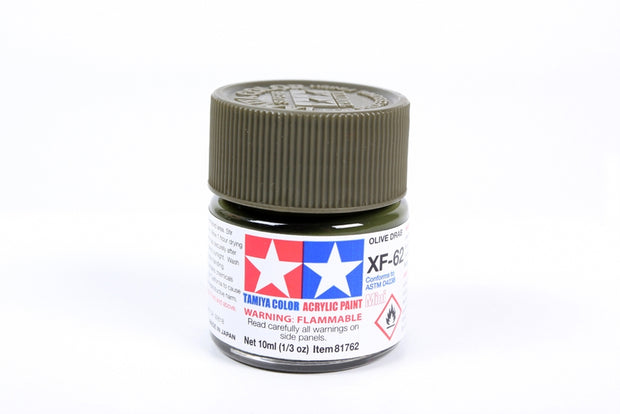 Tamiya Acrylic Paint 1/3oz. Olive Drab XF62