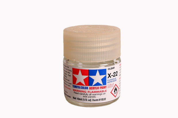 Tamiya Acrylic Paint 1/3oz. Clear X22