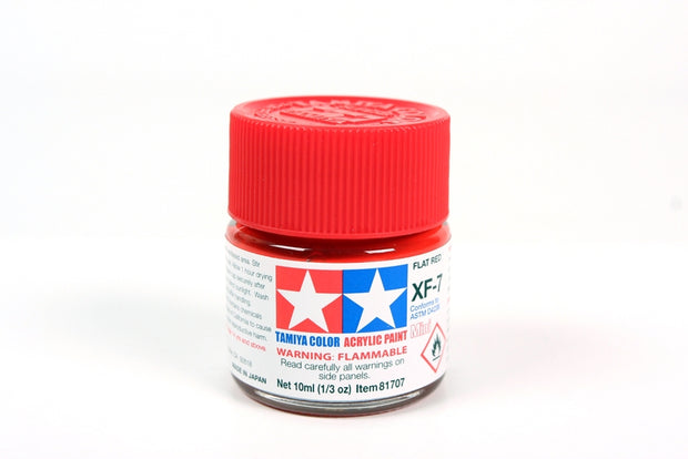 Tamiya Acrylic Paint 1/3oz. Flat Red XF7