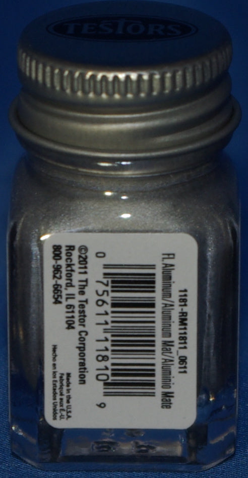 Testors 1/4 oz Paint Flat Aluminum